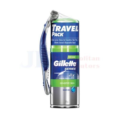 Gillette Gel Travel Pack + Razor 73g
