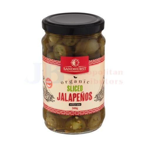Sandhurst Organic Sliced Jalapeno 300g
