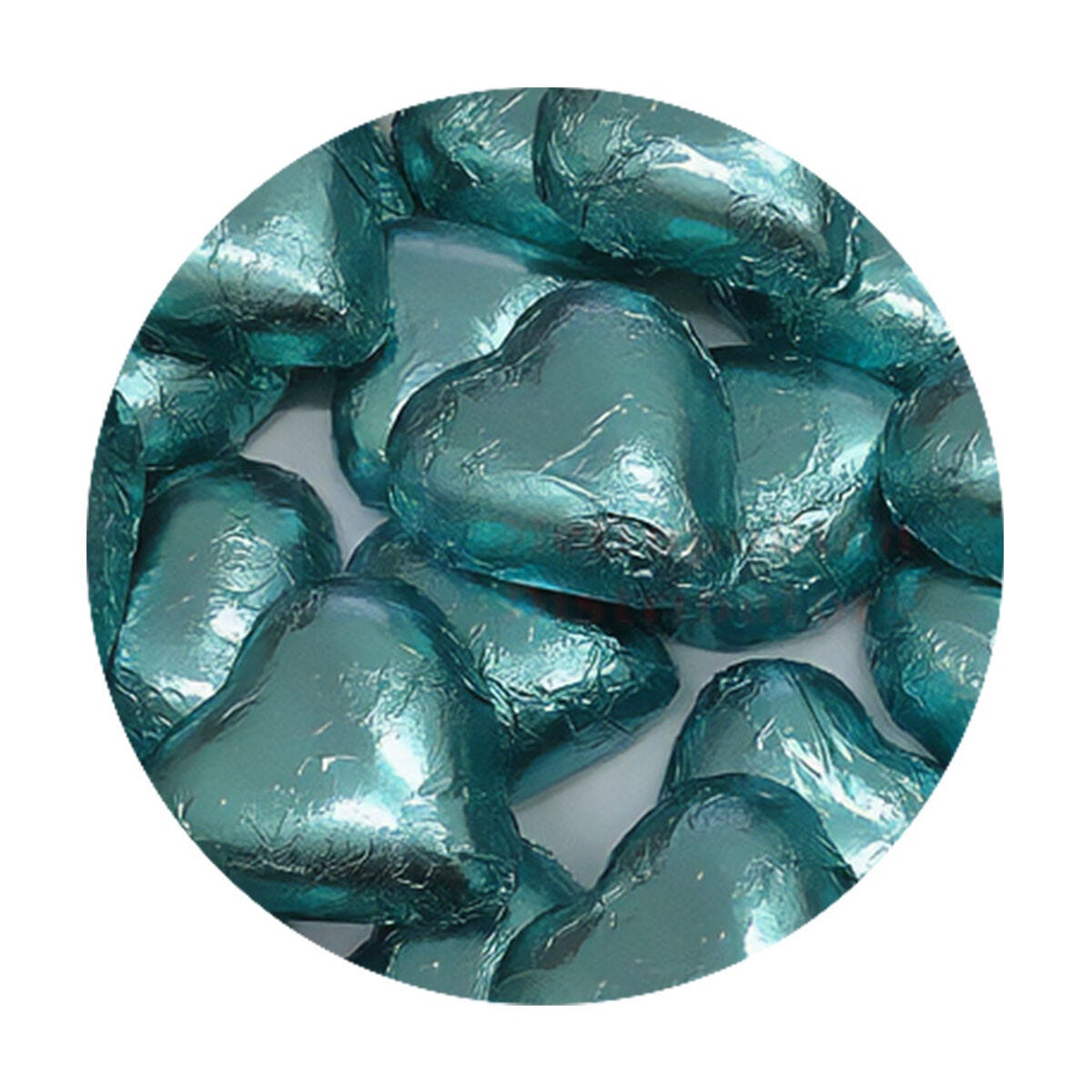 Choc Hearts Baby Blue Foil 500g