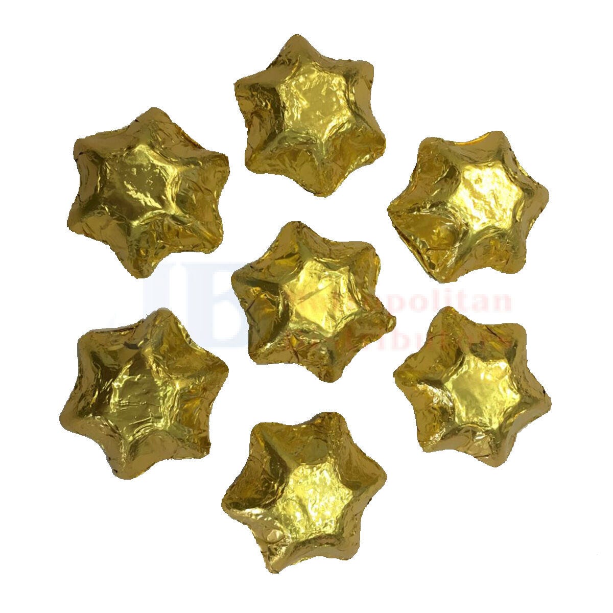 Choc Stars Gold Foil 1kg (120 Pieces)