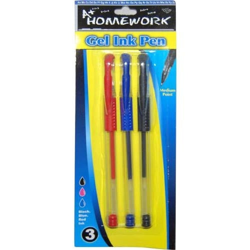 Gel Pen Asstorted Color 3 Pack