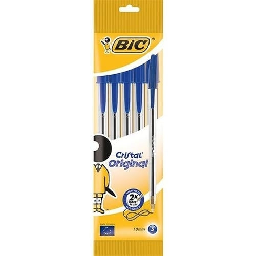 Bic Cristal Pen Blue (5 pack)