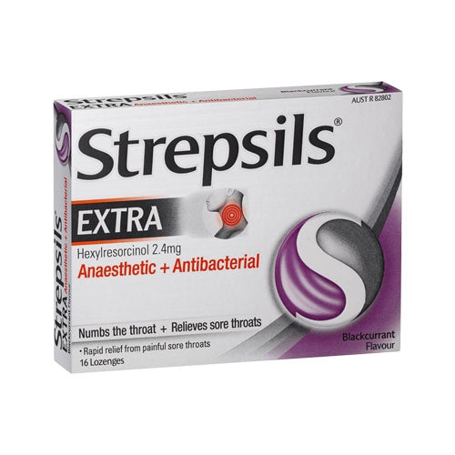 Strepsil Extra Blackcurrant (16 Lozenges)