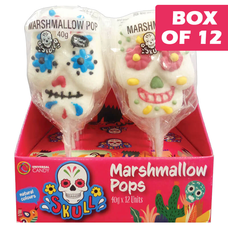 Skull Marshmallow Pop 40g
