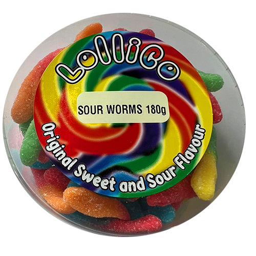 Lollico Sour Worms Tub