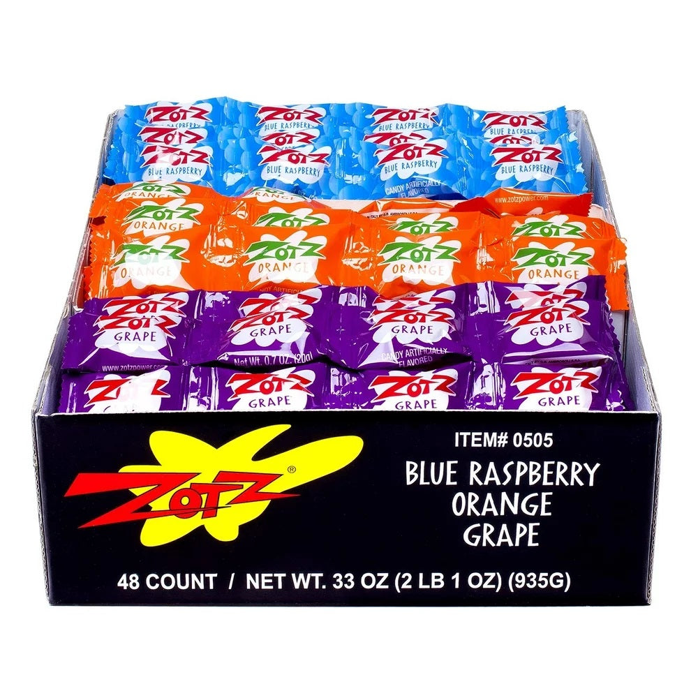 Zotz Strings Orange/Grape/Blue Raspberry (48 Pieces)