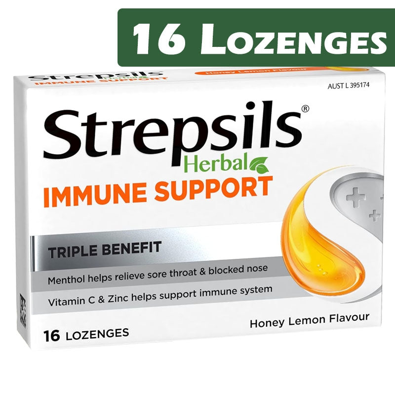 Strepsil Immune Honey Lemon (16 Lozenges)