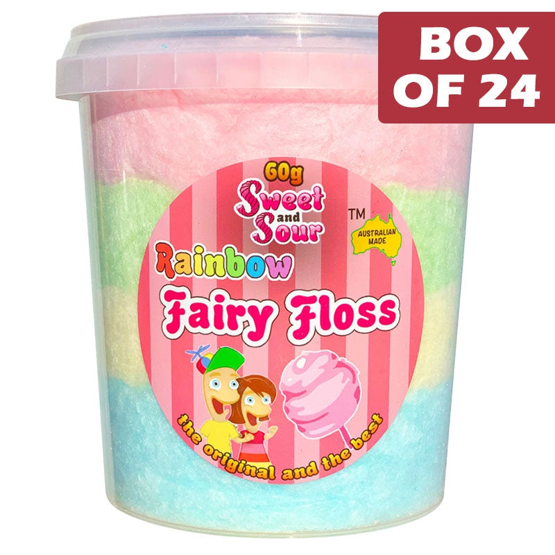 Sweet N Sour Fairy Floss Rainbow 60g