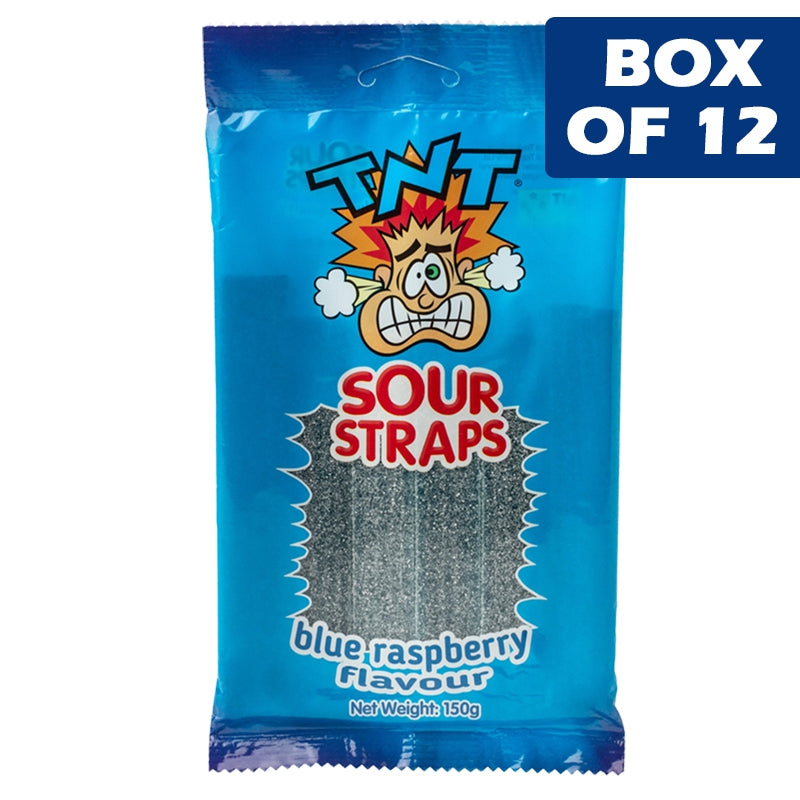 Tnt Sour Straps Blue Raspberry 150g