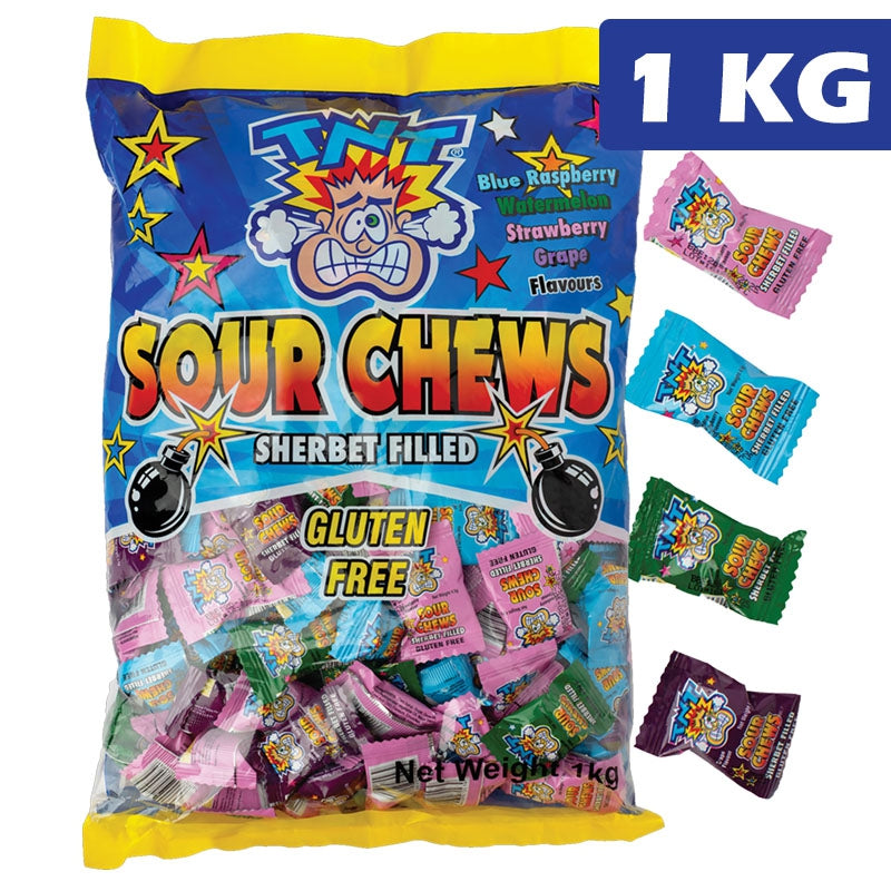 Tnt Sour Chews Sherbet Filled 1kg