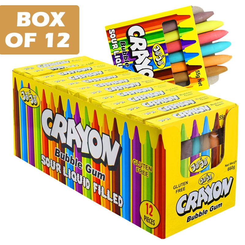 Jojo Crayons Sour Liquid Filled Bubble Gum 55g