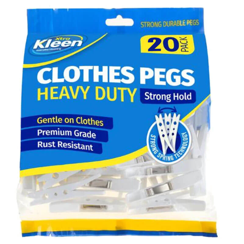 Plastic Clothes Pegs (20 Pack)