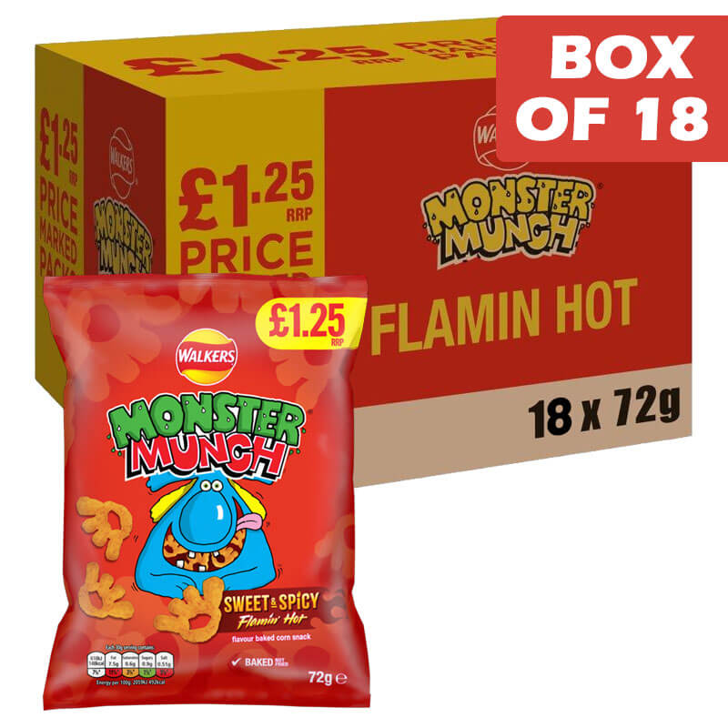 Walkers Monster Munch Flamin Hot Grab Bag 72g