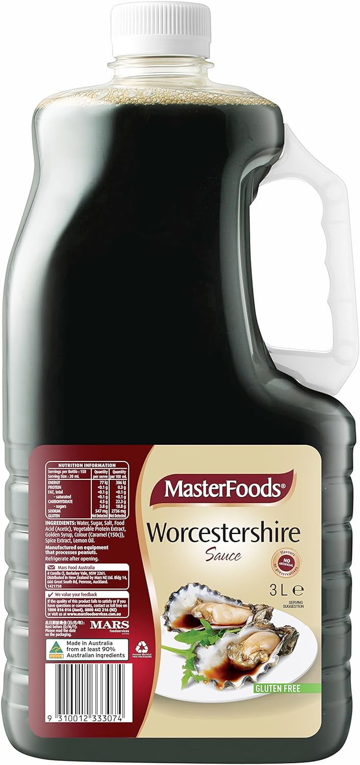 4 X Masterfoods Sauce Worcestershire 3L