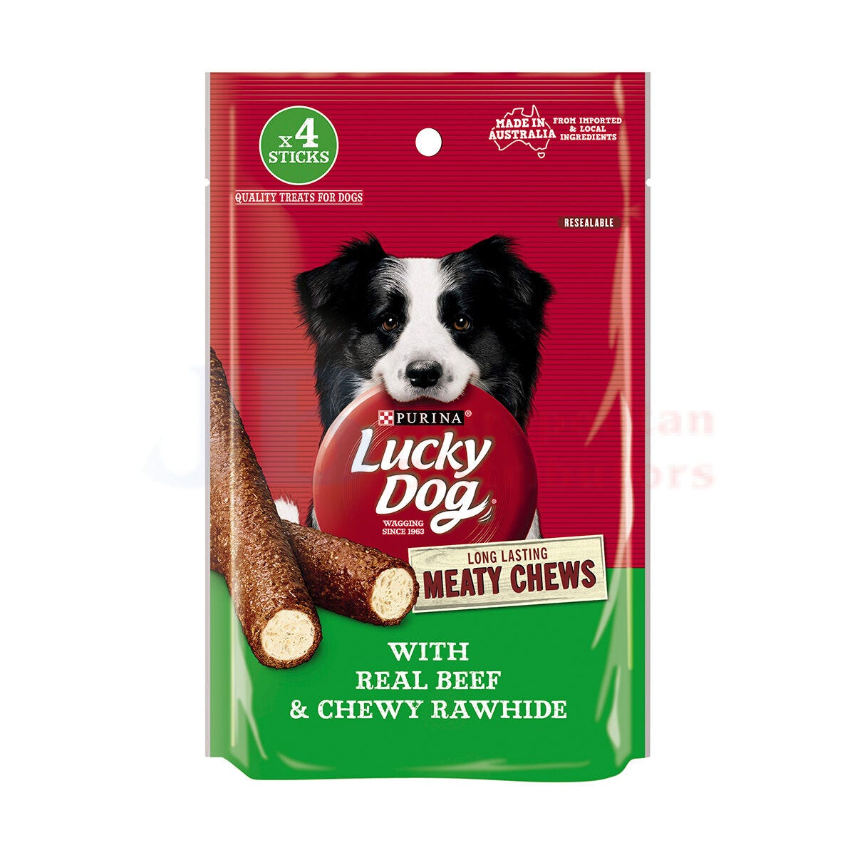 Lucky Dog Meaty Chew Beef & Rawhide 96g