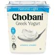 Chobani Yoghurt Greek Natural Light 8 X 160g