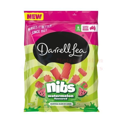Darrell Lea Nibs Watermelon 200g