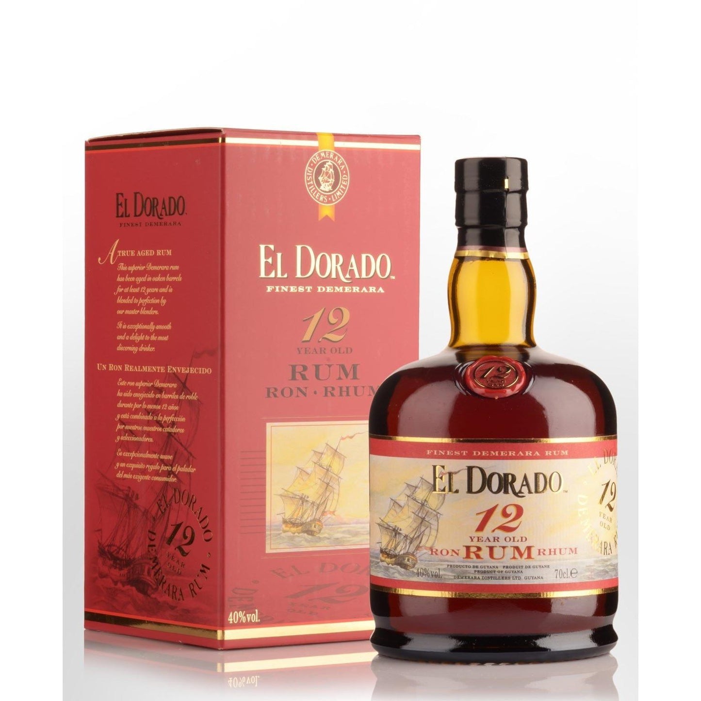 12 x El Dorado 12 Yo Rum 750Ml