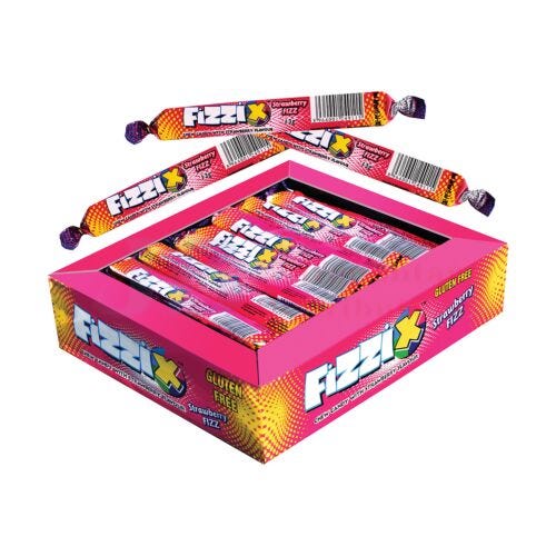 Fizzix Strawberry Fizz Chew Candy 13g (60 Pack)
