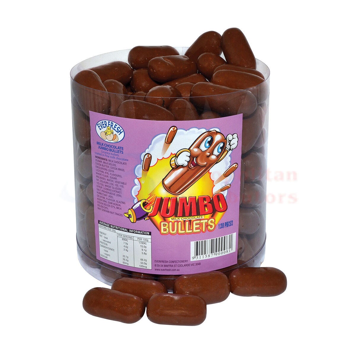 Jumbo Milk Chocolate Bullets (120 Piece)