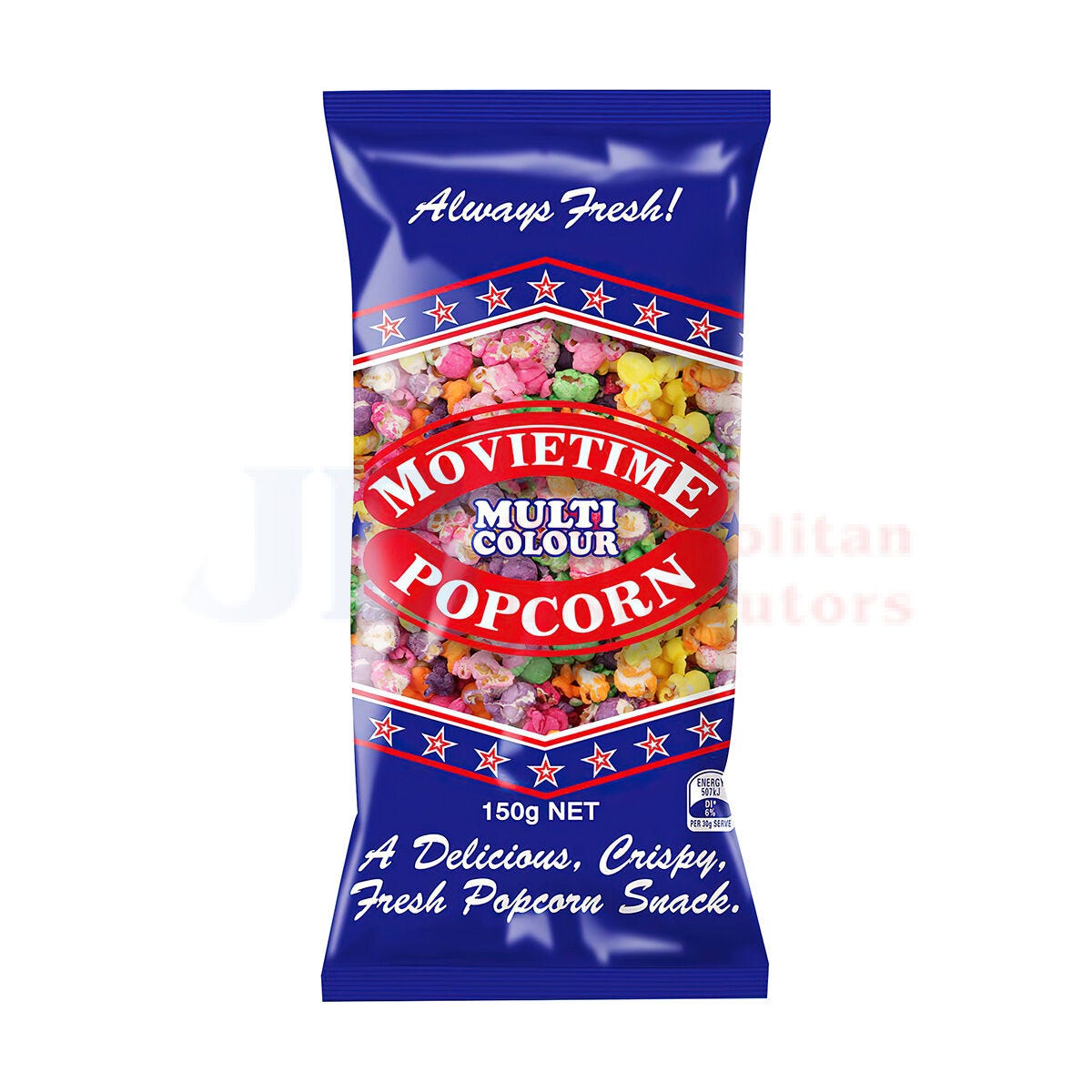 Movietime Multi Colour Popcorn 150g