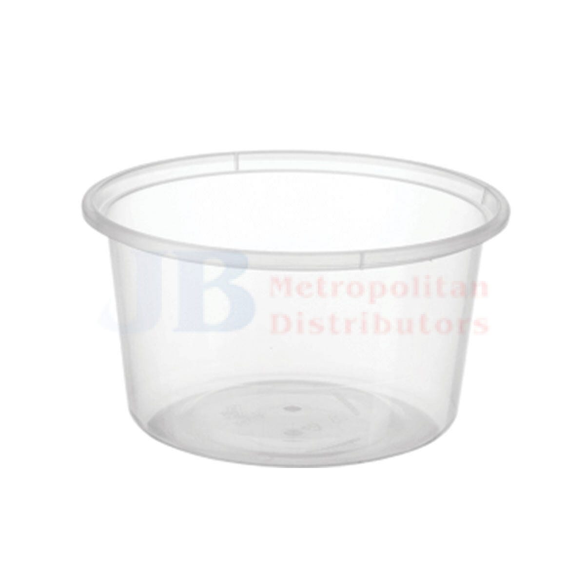 Round Plastic Container 440ml (50 Pack)