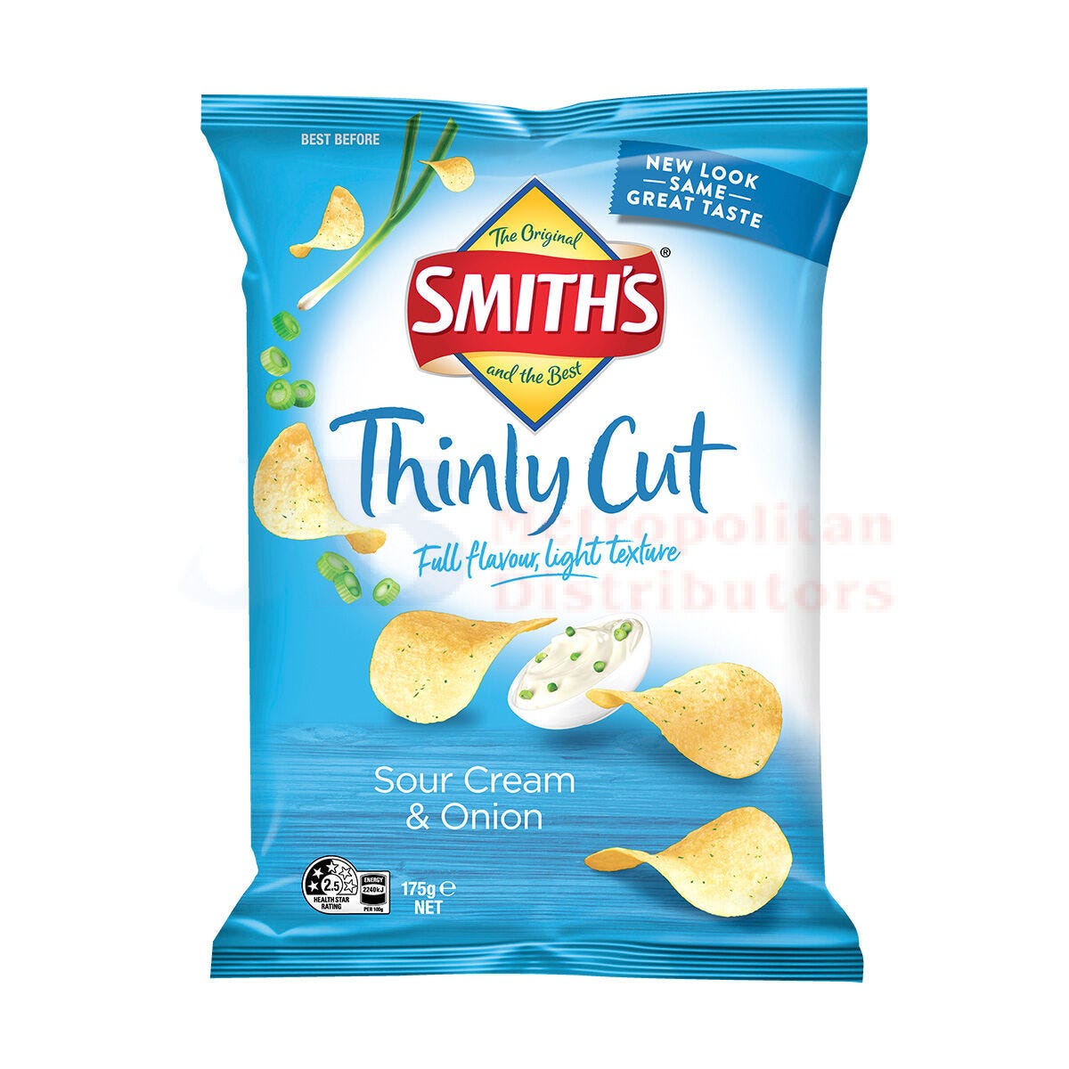 Smith's Thinly Cut Sour Cream & Onion 175g