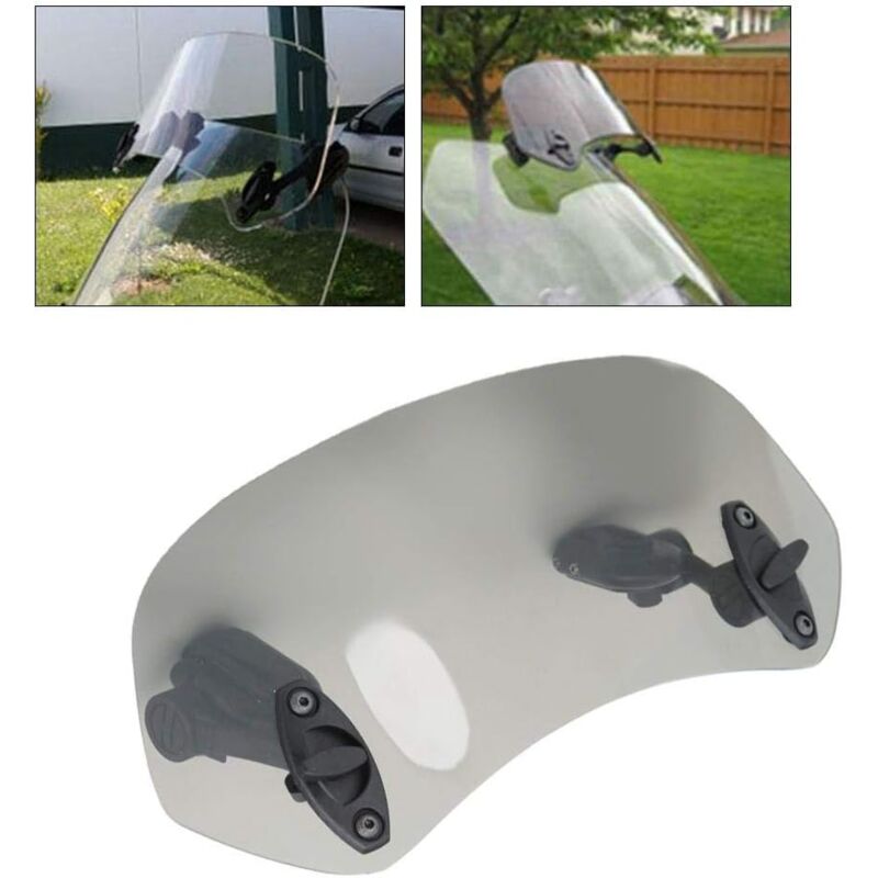 Motorcycle Windshield Adjustable Clip On Windscreen Wind Deflector Windshield Accessories For Motorcycle Tawny