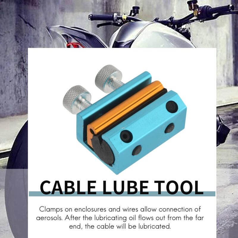 Cable Lubrication Tool For Cable Grease Lubricator Brake Line Cable Fueling Lubrication (Blue)