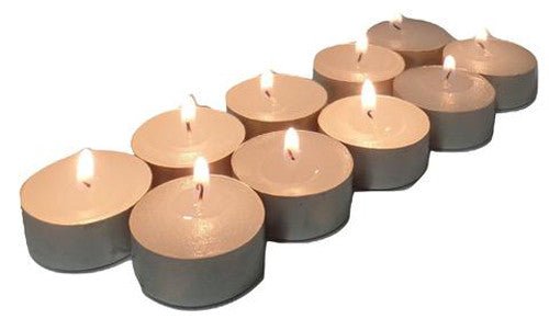 Large Tealight Candles 6cm Wide in silver foil cup 50 in a pack - Party Event Wedding BBQ Dinner Romantic Ambience Decor