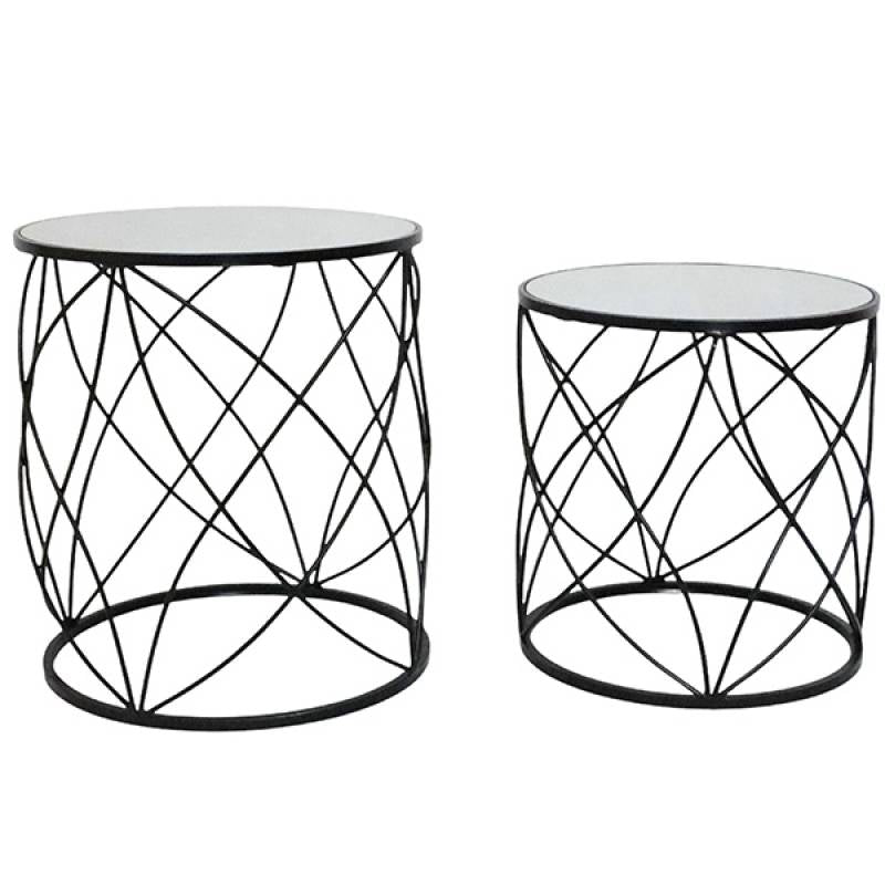 Phillip Mirror Top Side Table 53cm