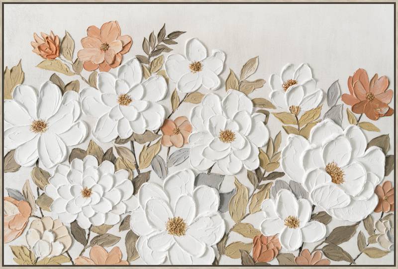 Flower Bloom Framed Artwork 120x80cm