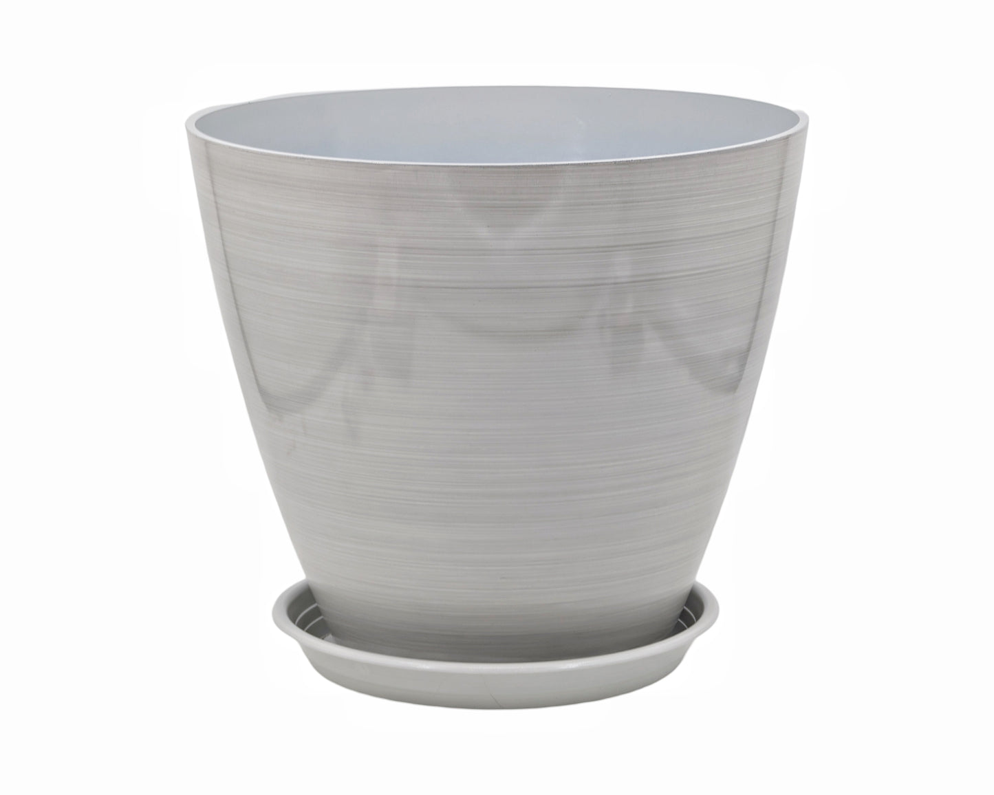 bulk 6 Brush Glazed Planter w Drainage Tray 50cm