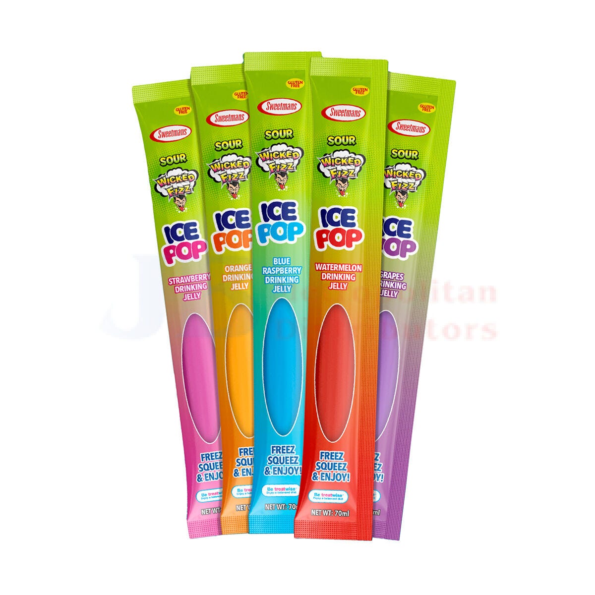 Sweetmans Wicked Fizz Sour Ice Pops 70ml
