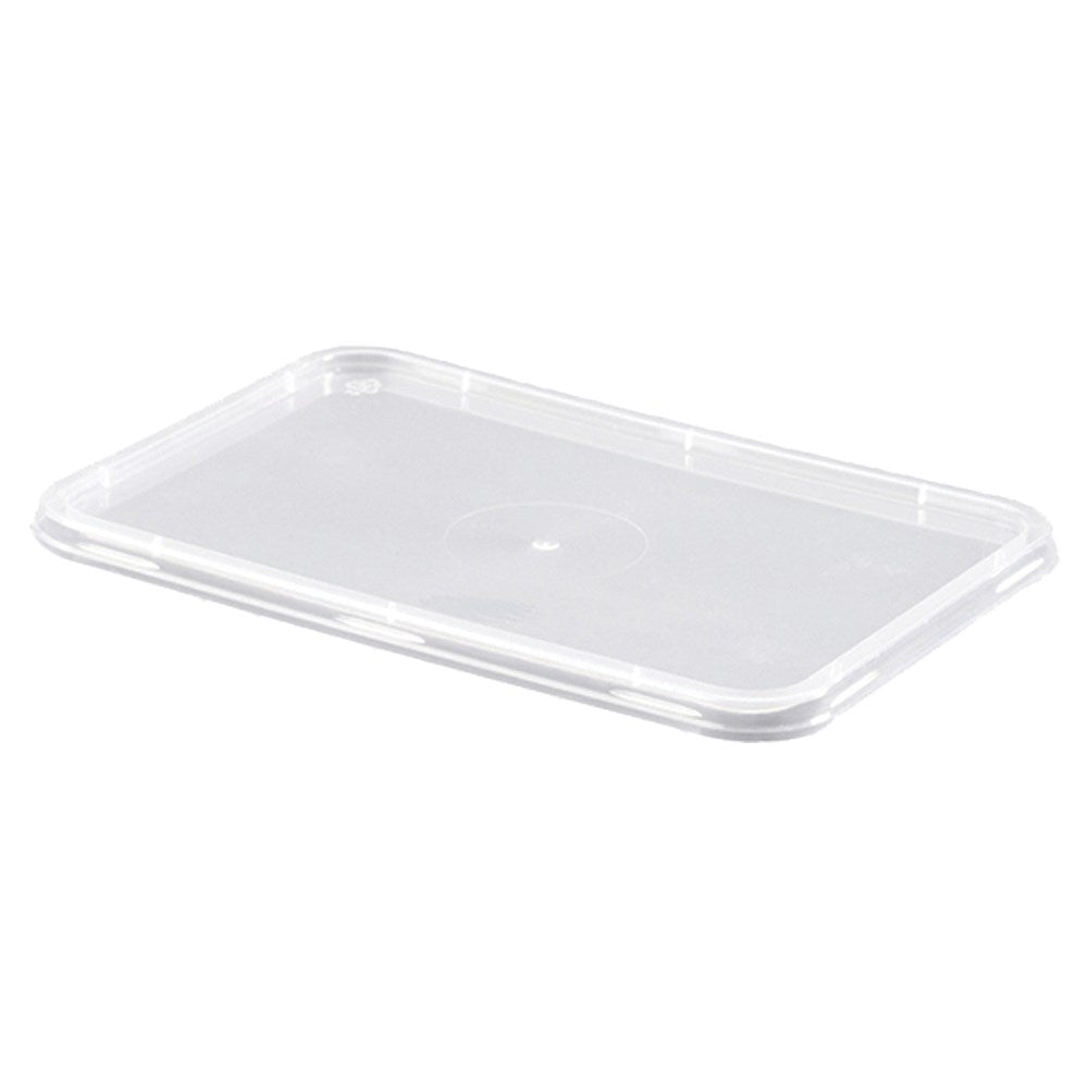 LIDS RECTANGLE PLASTIC COMMON 500-1000ML MICROWAVABLE CATERERS CHOICE