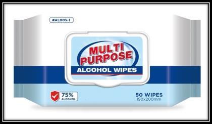 12X 50 Antibacterial Wipes 75% Alcohol