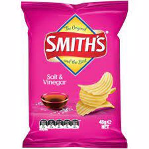 Potato Chips Salt & Vinegar Crinkle Cut 18 X 45G Smiths