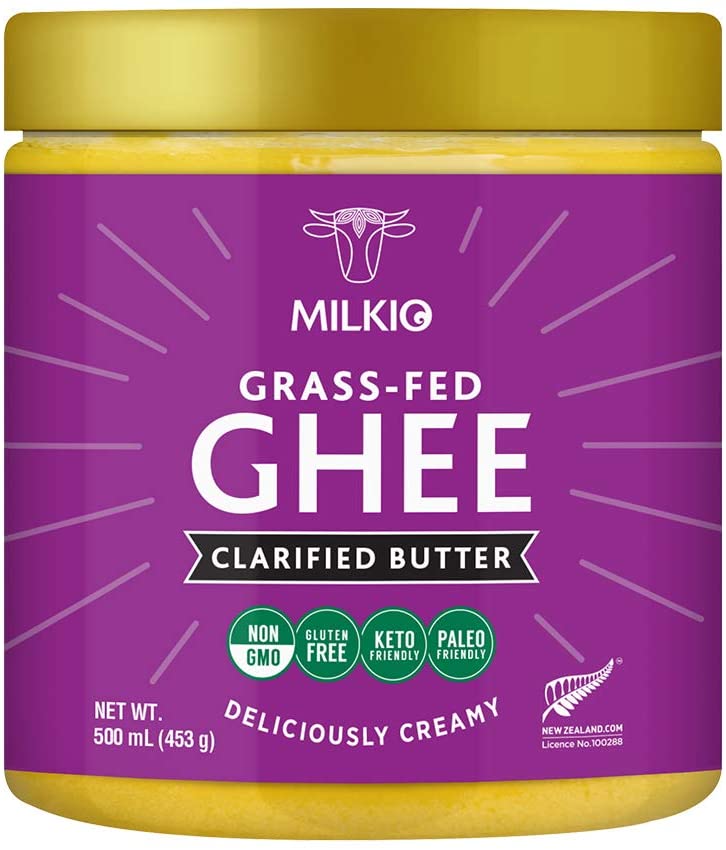 6 x 250ml Ghee, Ghee Butter, 250g Ghee Lactose Free, Grass Fed Ghee MILKIO 250 ML x 6