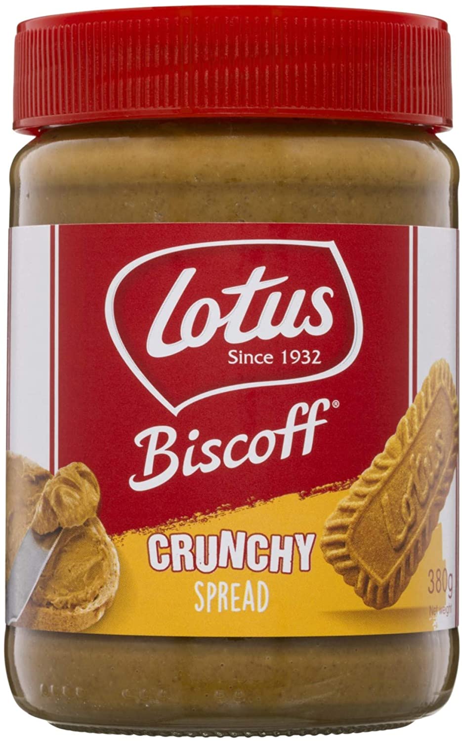 Lotus Bakeries Original Caramelized Spread Crunchy 380 G (Pack Of 6)