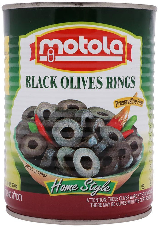 Motola Black Olive Rings 540G Or 12 Pack