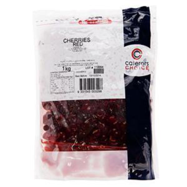 10Kg Caterer's Choice Cherries Glace Red 10 X 1 Kg