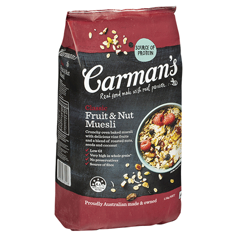 4 X 1.5 Kg CarmanS Classic Fruit Muesli