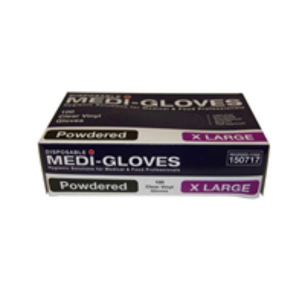 1000 Gloves Vinyl Clear Extra Large Powdered