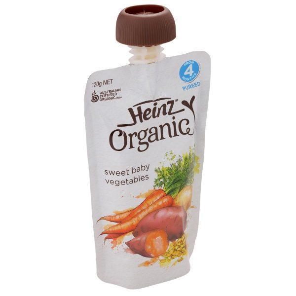 Heinz 6 X Baby Food Organic Sweet Vegetable Pouch 120G
