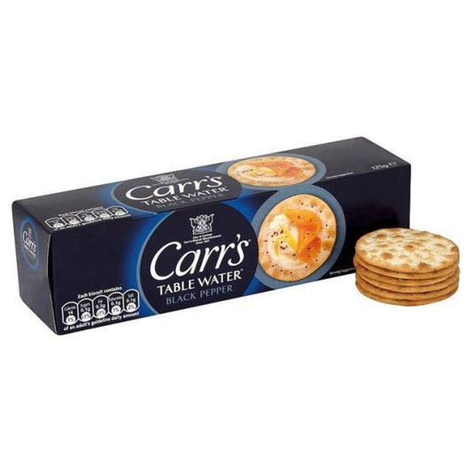 12 Pack CarrS Biscuits Black Pepper 125G