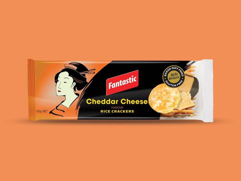 12 X Rice Crackers Cheddar Cheese 100G