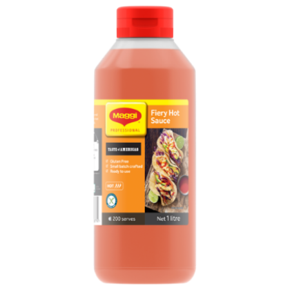 6 X Maggi Fiery Hot Sauce 1L