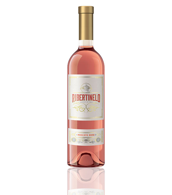 12 x Ribertinelo Kosher Moscato Rose 750ml - Bartenura Imitation
