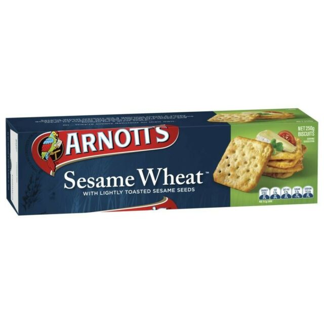 20 x Arnotts Water Crackers Sesame 125G