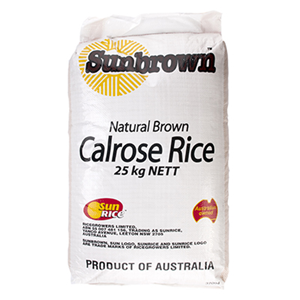 Rice Brown Medium Grain Calrose 25Kg
